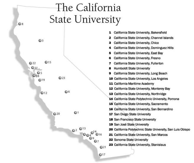 California State University Map Cats Counseling